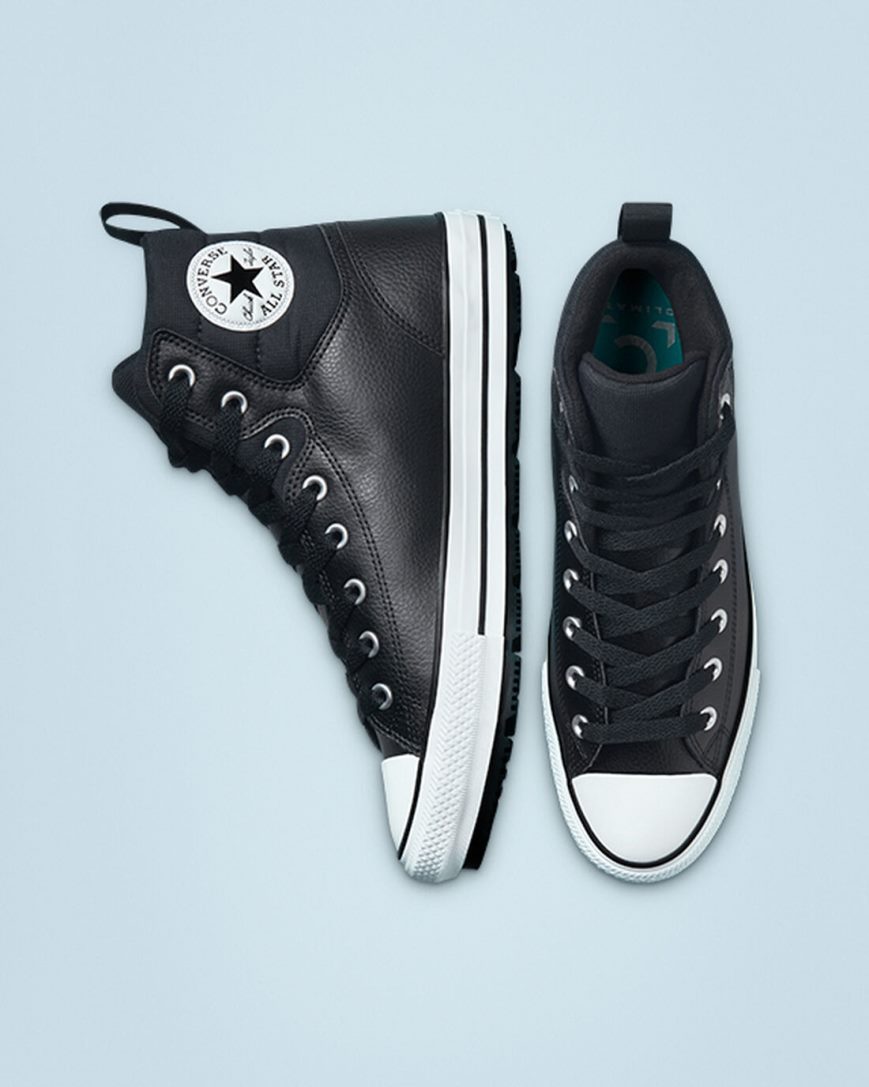 Dámské Zimní Boty Converse Chuck Taylor All Star Berkshire Vysoké Černé Bílé Černé | CZ WJDA85